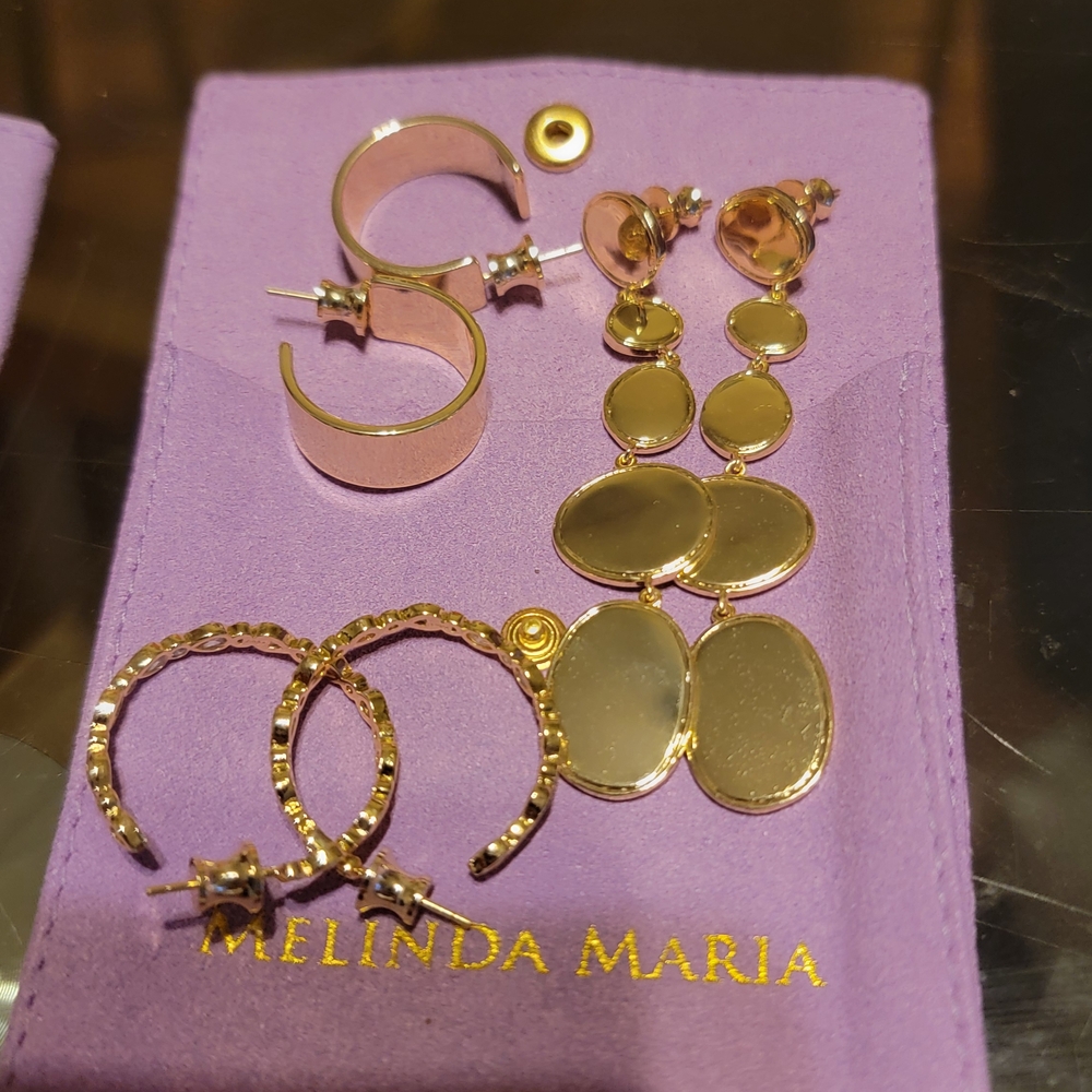 Melinda Maria Gold Earring Collection This Is My Offer Thank You !